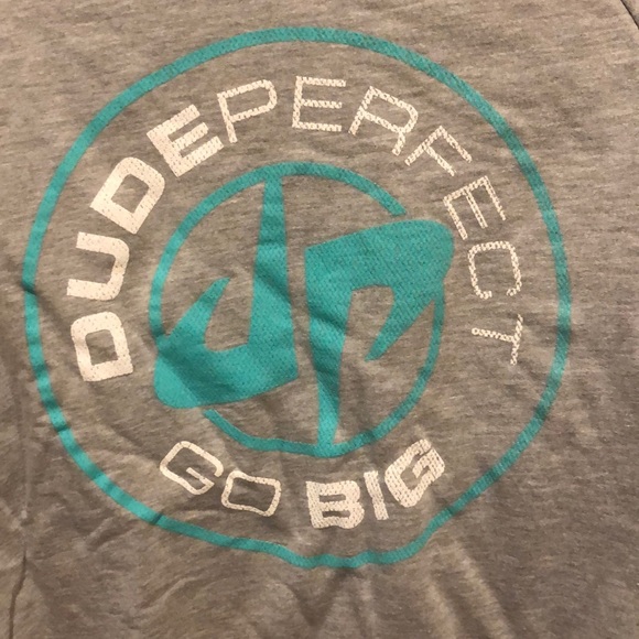 Dude Perfect grey teal sweatshirt size Small - Picture 2 of 4